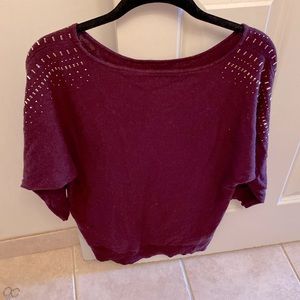 Maroon shirt with embellishments